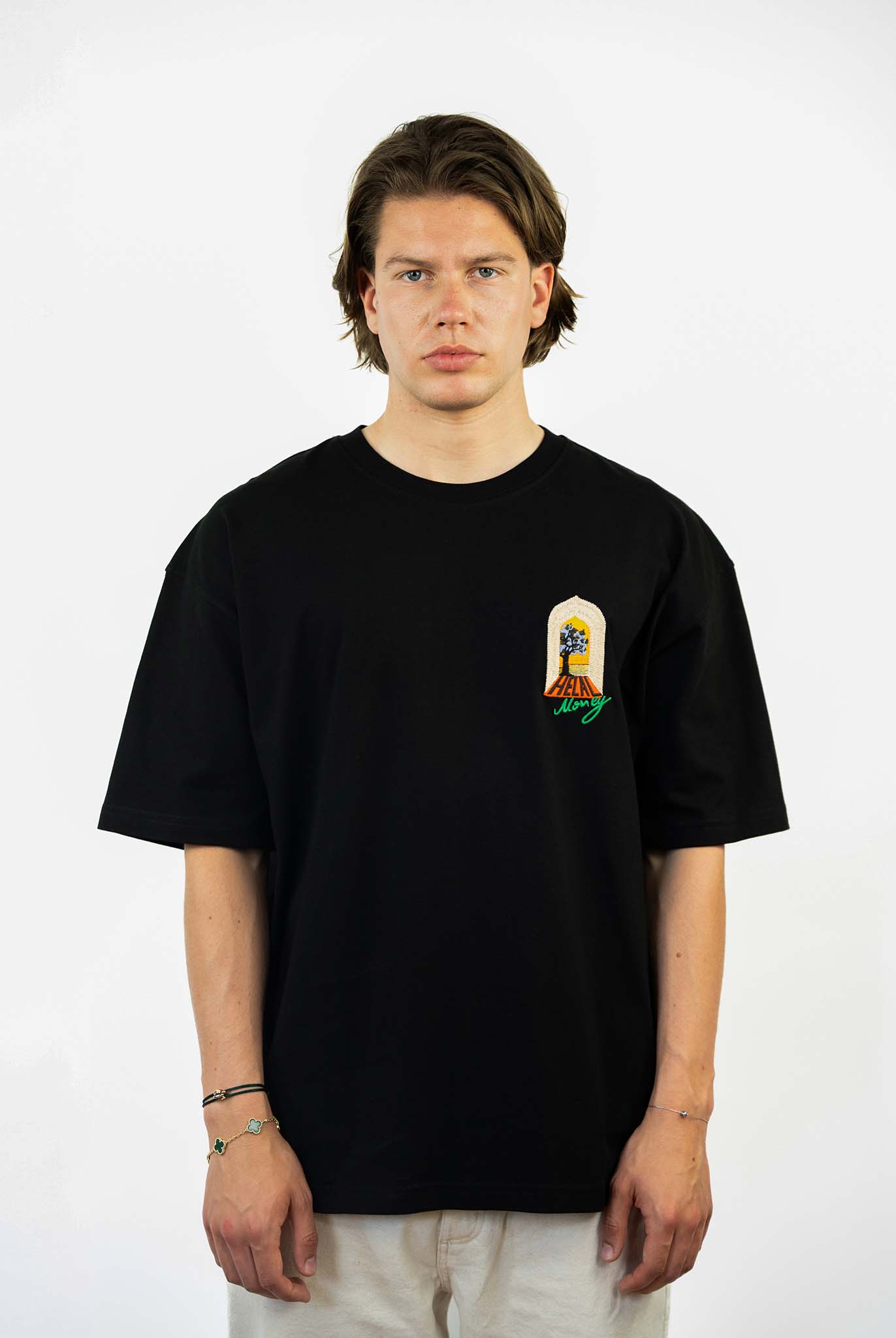 Calvin Klein Jeans EMBRO BADGE REGULAR TEE - T-shirt basic - bright white/wit Calvin Klein Jeans EMBRO BADGE REGULAR TEE - T-shirt basic - bright white/wit