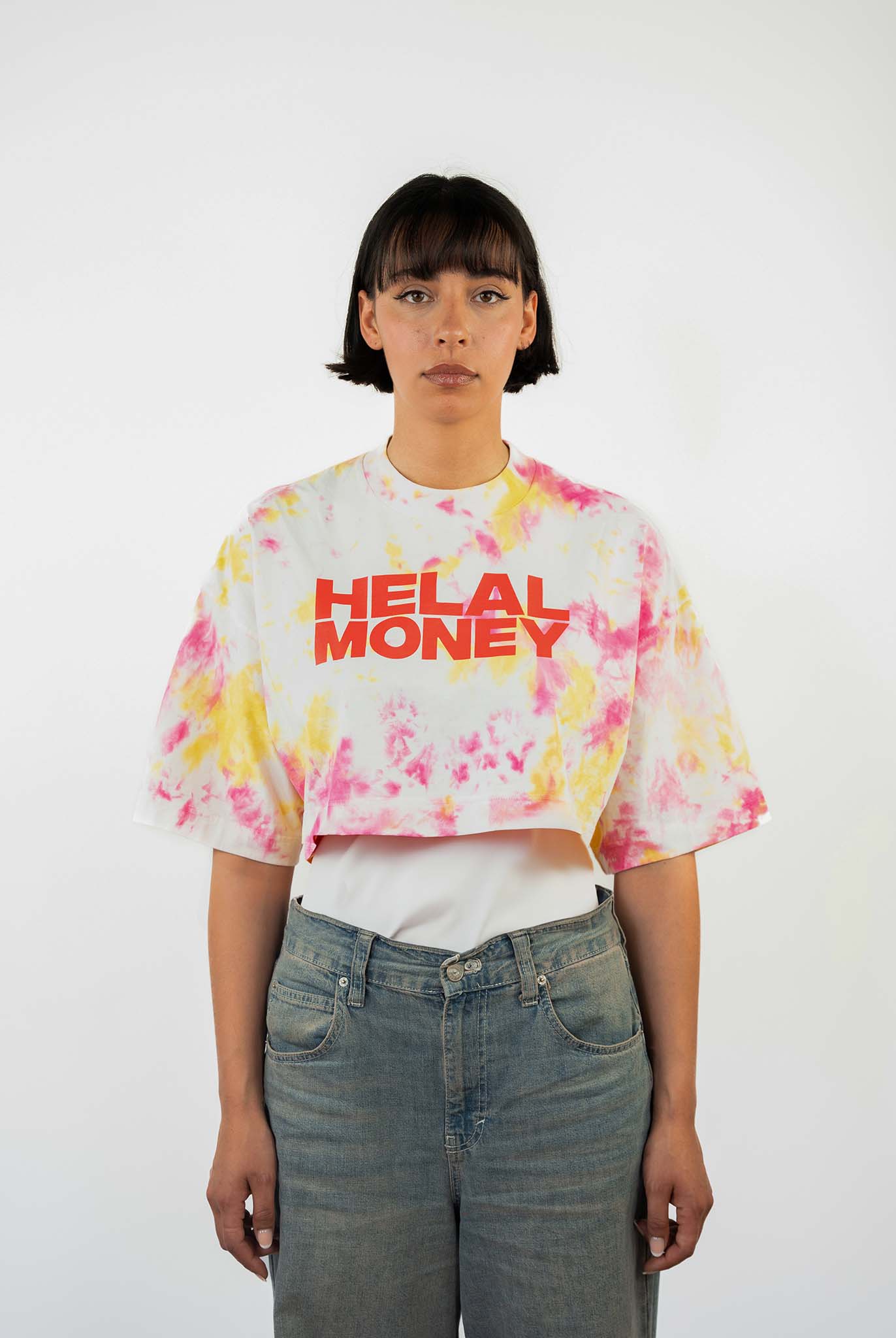 CROPPED TYE-DYE T-SHIRT