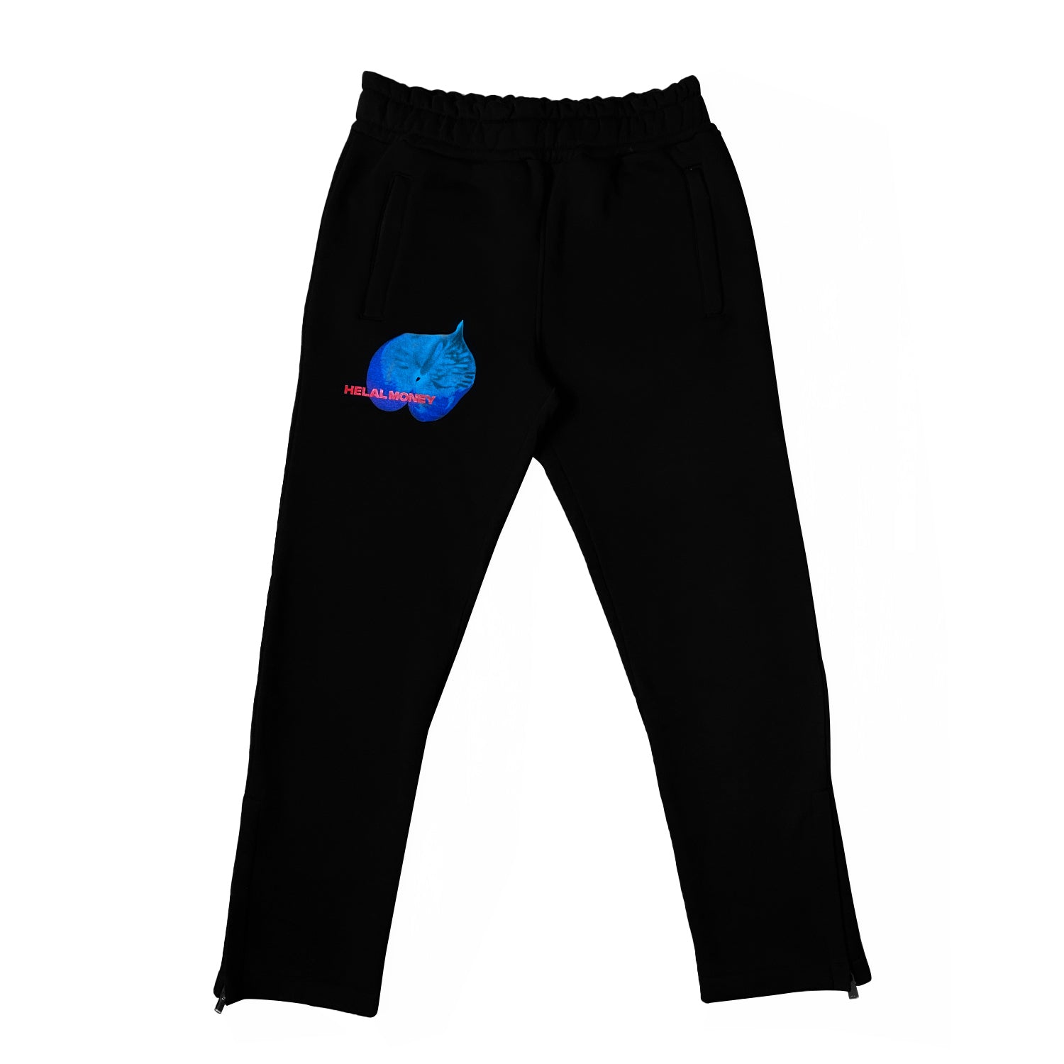 FLOWER PRINT ZIP FLY JOGGER